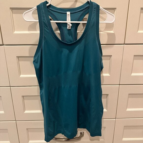 Athleta Tops - Athleta Momentum Seamless Racerback Tank Dark Teal, Size XL